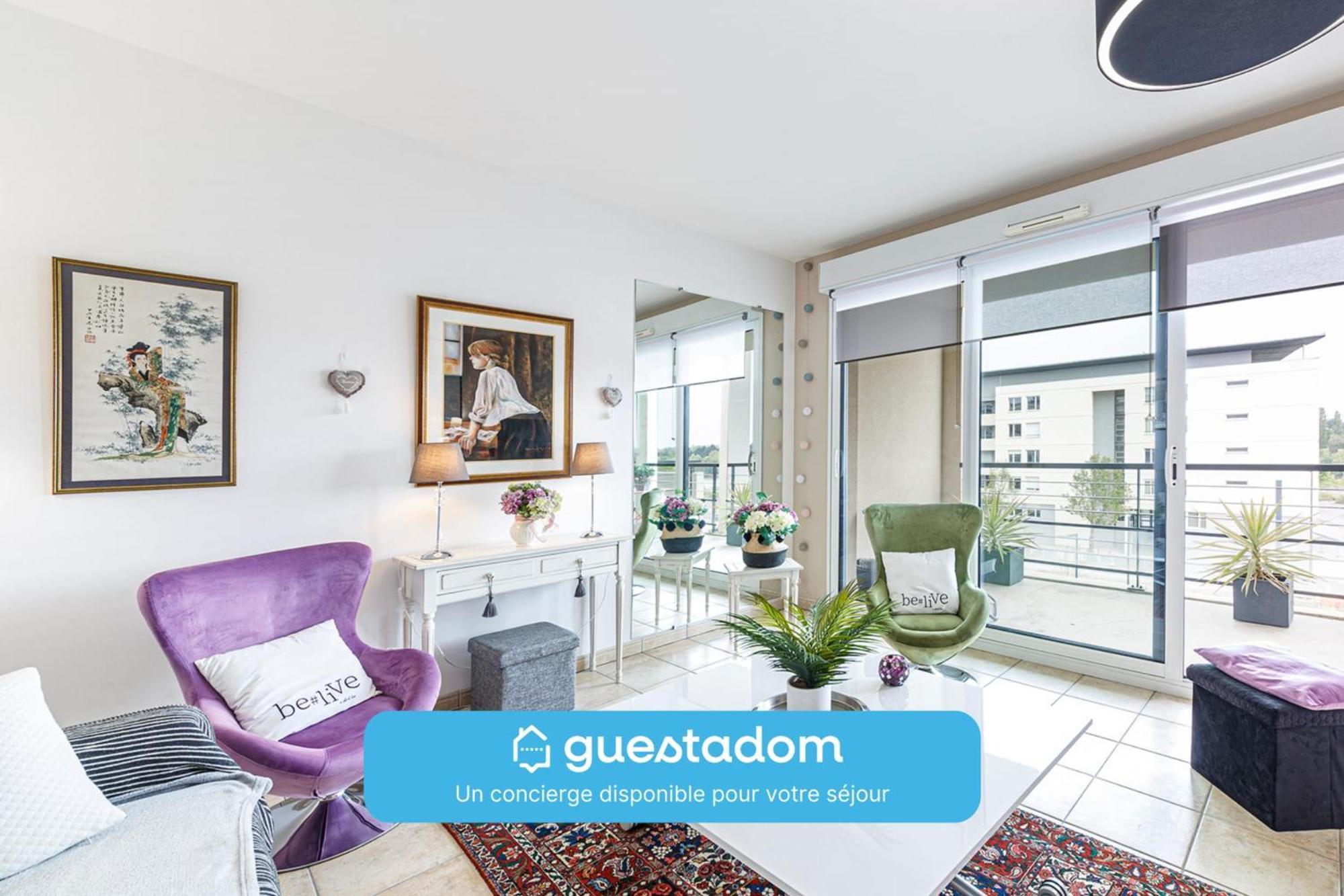 Apartamento L'Aragon Wifi Balcon Vue La Maine Angers Exterior foto